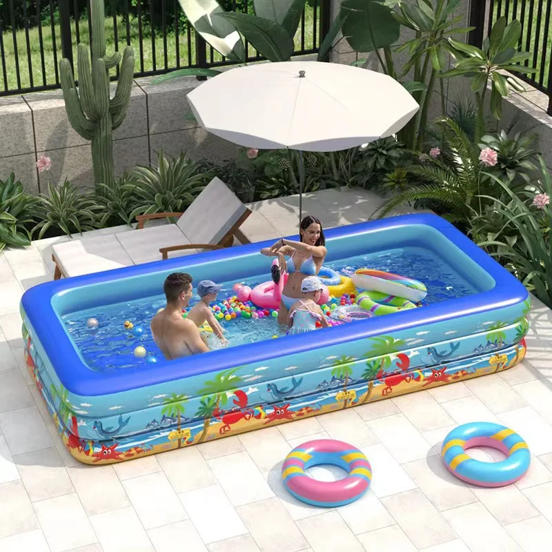

Inflatable Swimming Pool Indoor Outdoor PVC Swimming Pool Cartoon Thickening Swimming for Toddler Kids
