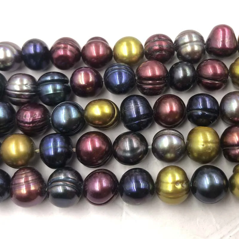 ELEISPL JEWELRY Lot 5 Strands Bright Multicolours Cultured Pearls Loose Strings 7-8mm   #22010355