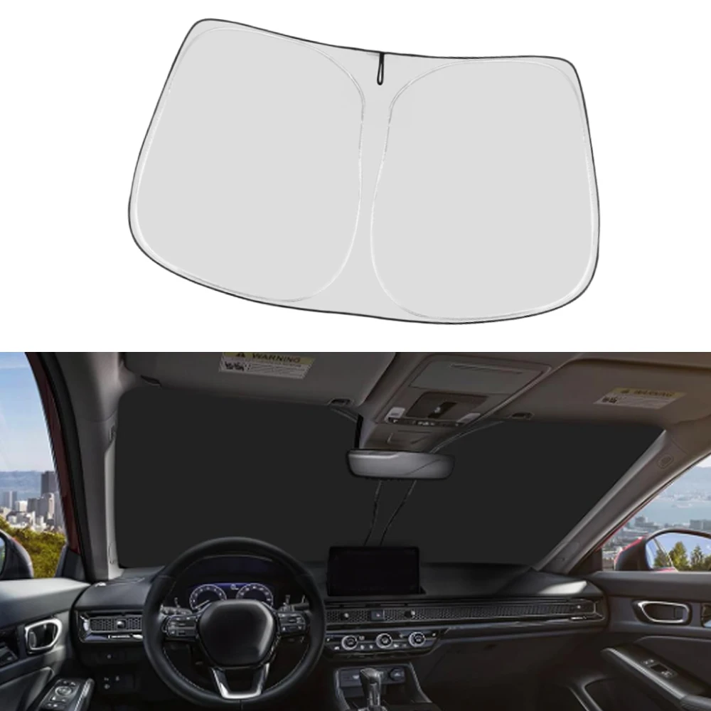 

Front Windshield Sunshade Visor Auto Interior Accessories 210D Nylon For Honda Civic Sedan Touring 2022-2024 Not for 2022 Sport