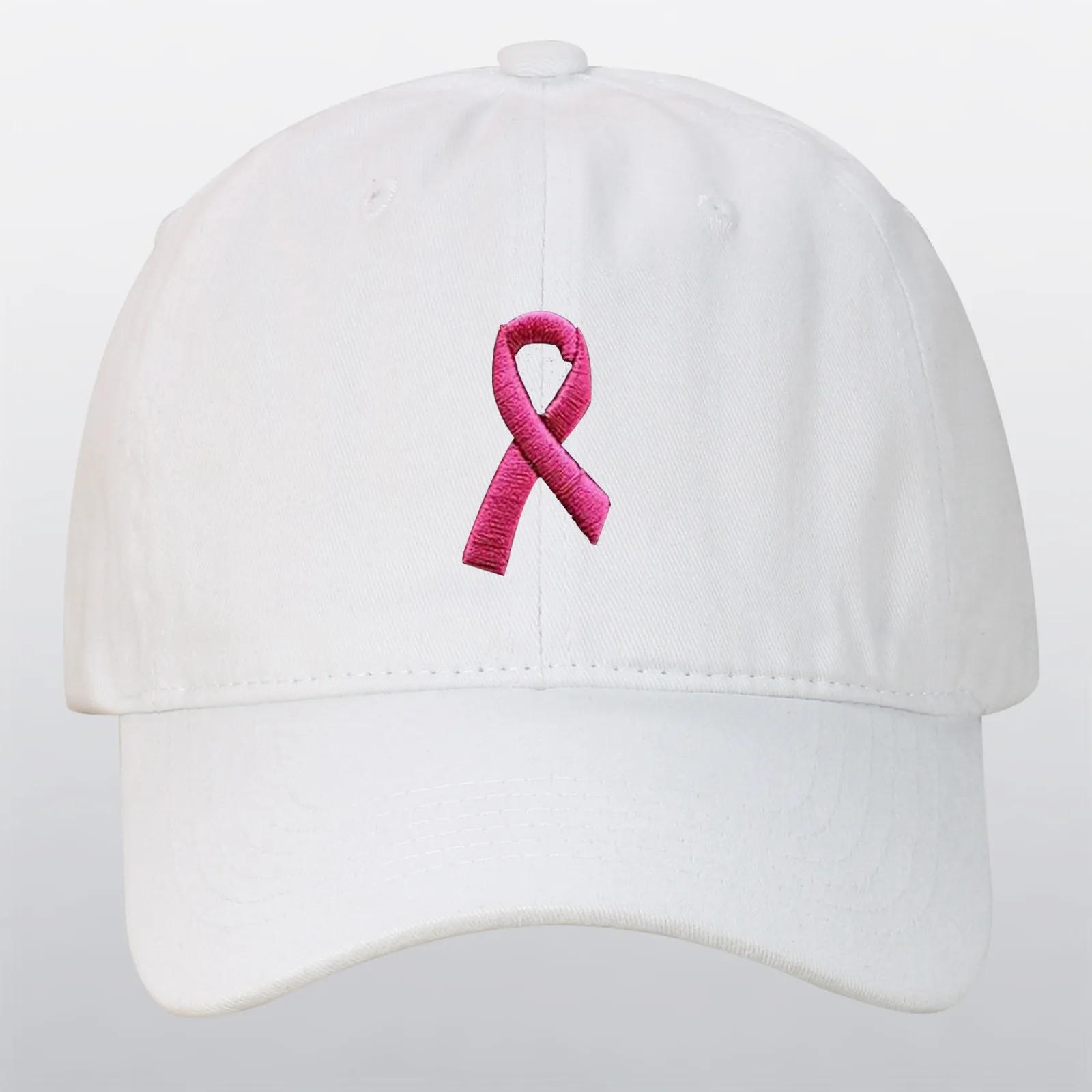 Chapeau Octobe Rose avec Ruban Brodé pour Femme, Casquette de Baseball, Sensibilisation au Cancer du Sein, Octobre