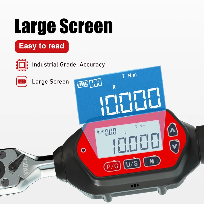 ​​Precision Digital Torque Wrench 1/4 Inch Drive 0.3-10Nm Buzzer LED Alert Factory Calibrated for Bike Motorcycle​​