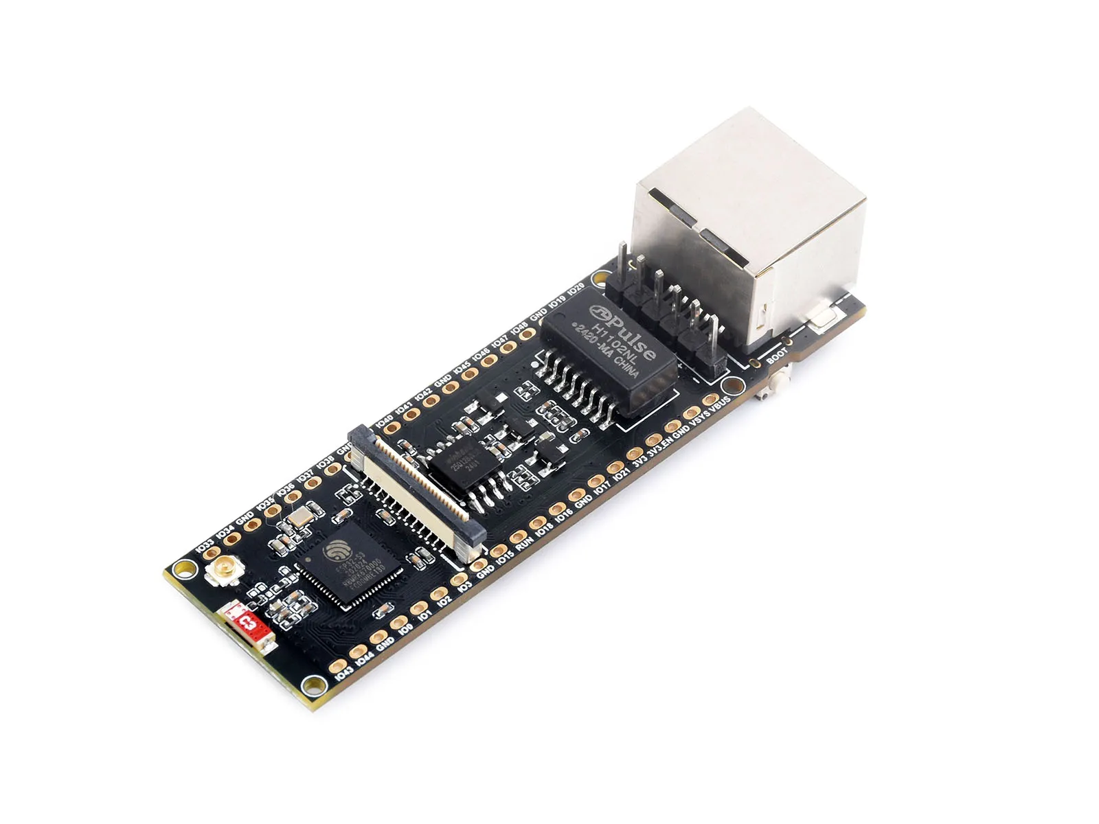 Waveshare ESP32-S3 ETH Development Board,10/100Mbps RJ45 Ethernet port, 240MHz Dual Core, Optional for PoE Module/ Camera Module