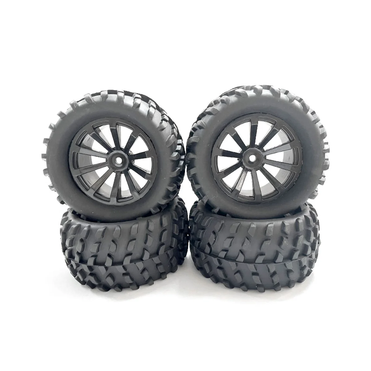 4Pcs 82mm Rubber Wheel Tire 12mm Hex for MJX H16 16207 16208 162010 HBX 16889 SG1601 SCY 16101 1/16 RC Car Upgrade Parts