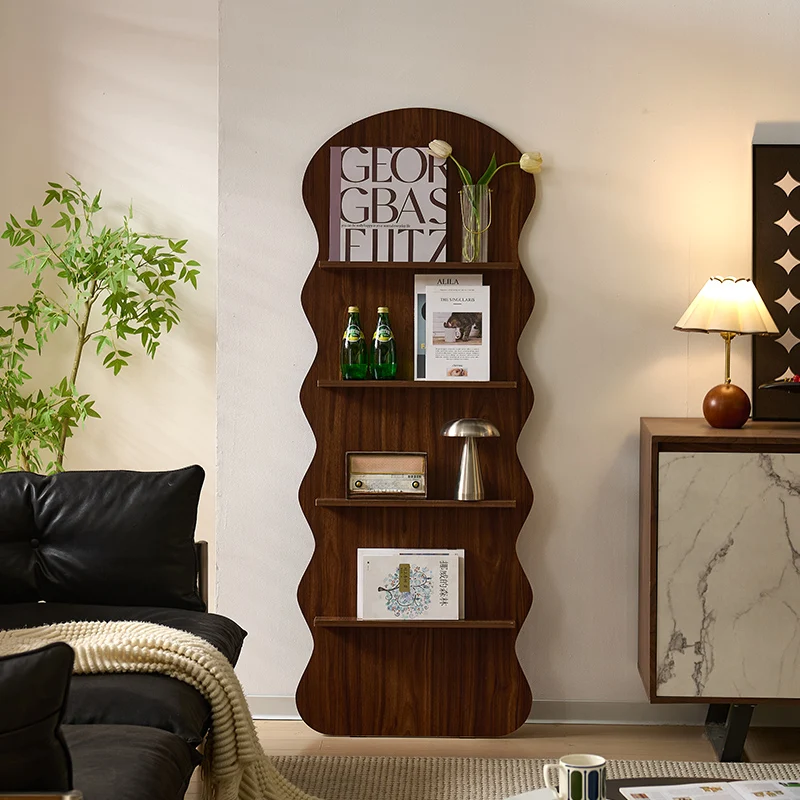 

Medieval magazine rack Floor-to-ceiling coffee shop Designer book shelf Retro multi-layer etagère rangement office furniture