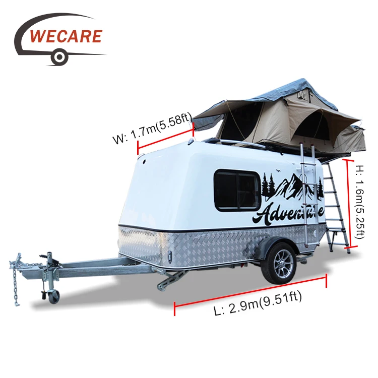 4x4 Rv Campers Slide Out Caravan From China Flatbed Truck Camper Trailer / Wecare lightweight mini travel trailers caravan camp