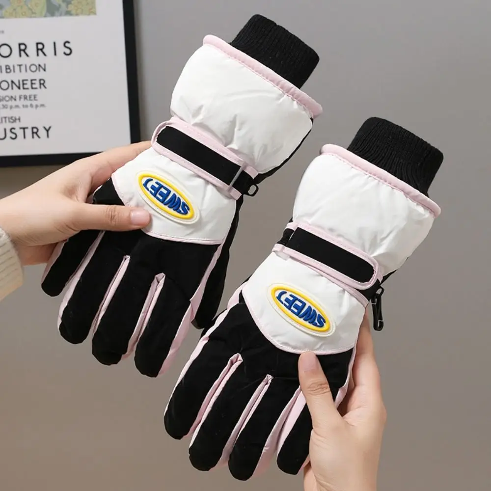 Halten Sie warme Snowboard-Handschuhe, Touchscreen, wasserdicht, Fahrrad-Fäustlinge, winddicht, verdickt, Vollfinger-Fäustlinge, Wandern