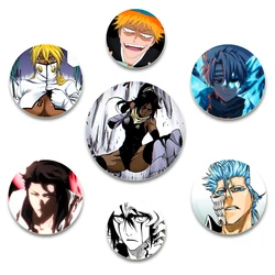 58mm Hot Japanese Anime Bleach Button Pins Tinplate Brooch Funny Character Cartoon Badge for Backpack Decoration Fans Collection