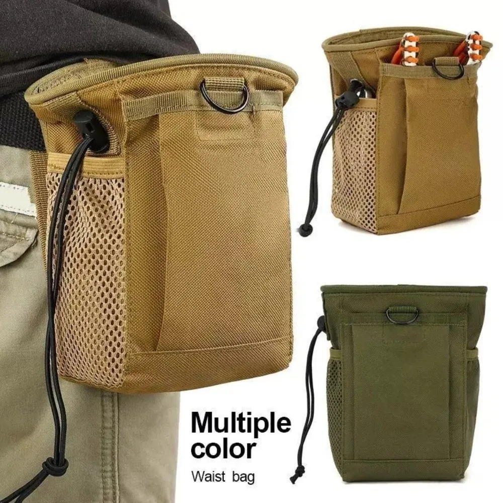 Oxford Drastring Waist Bag Adjustable Utility Belt Durable Nylon Mobile Phone Pouch Khaki Accesssories Waist Fanny Pack