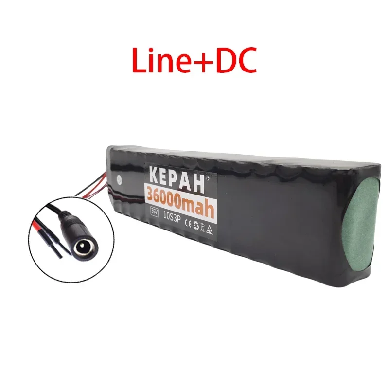 36 V 36 Ah oplaadbare lithiumbatterij 18650 10S3P 500 W vermogen gemodificeerde 36 V elektrische scooterbatterij met BMS, SYP XT60 JST