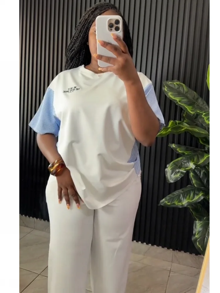 

Комплект из 2-х предметов Африканская одежда Дашики в африканском стиле Новый Дашики Модный костюм Топ и брюки Костюмы Брюки Ropa Dama Вечеринка для женщин