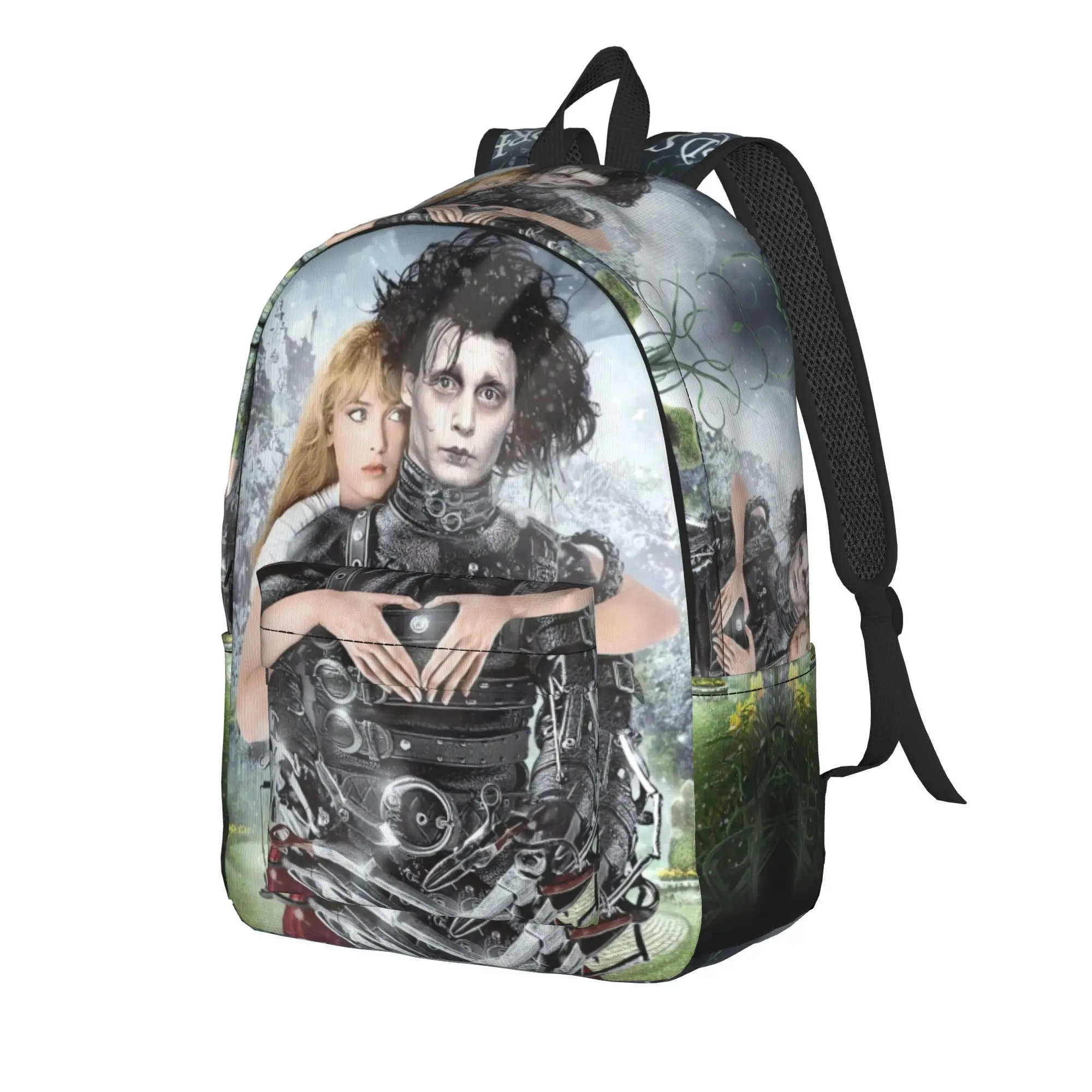 Edward Scissorhands Backpack Male  Big Backpacks Polyester Casual School Bags Outdoor Style Design Rucksack
