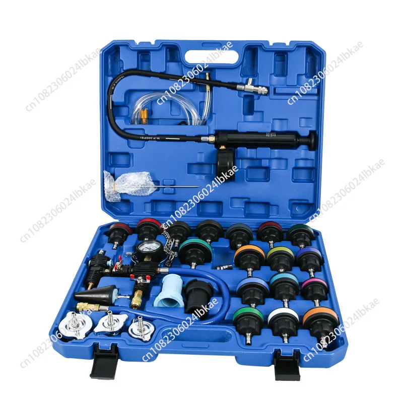 34 car water tank torture testing leak meter 28PC coolant replacement leak detector vacuum pressure gauge leak detection