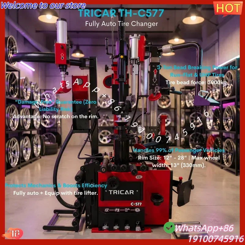 2026Hot Tricar Factory Direct Full Automatic Tire Replacement System with Scratch Guard Quiet Mode Hydraulic Arm and