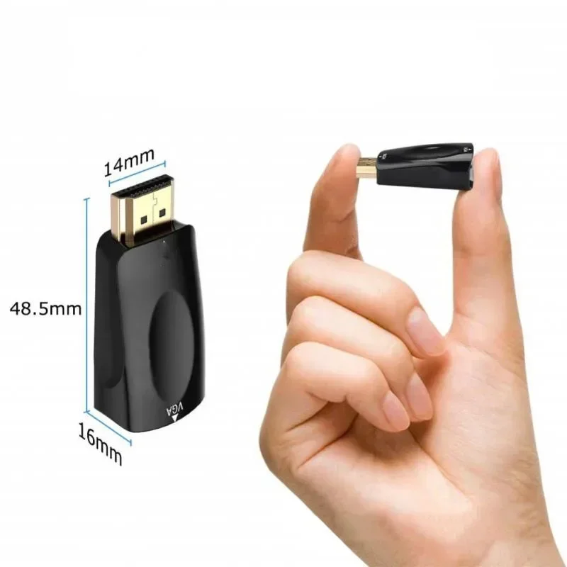 HDMI-compatible Male to VGA Female Adapter HD 1080P Audio Cable Converter For PC Laptop TV Box Computer Display Projector