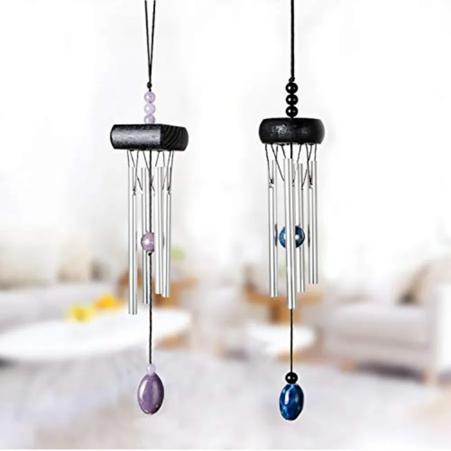 

Wind Chimes, Creative Design 2 Pack Beautiful Garden Chimes, Portable Metal Wind Chimes for Home Garden Decoration, Small Size