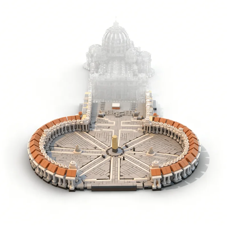 

1475PCS MOC Architecture Saint Peter S Square 1 800 Model Custom Building Blocks DIY Assembly Display Gift Collectible Blocks