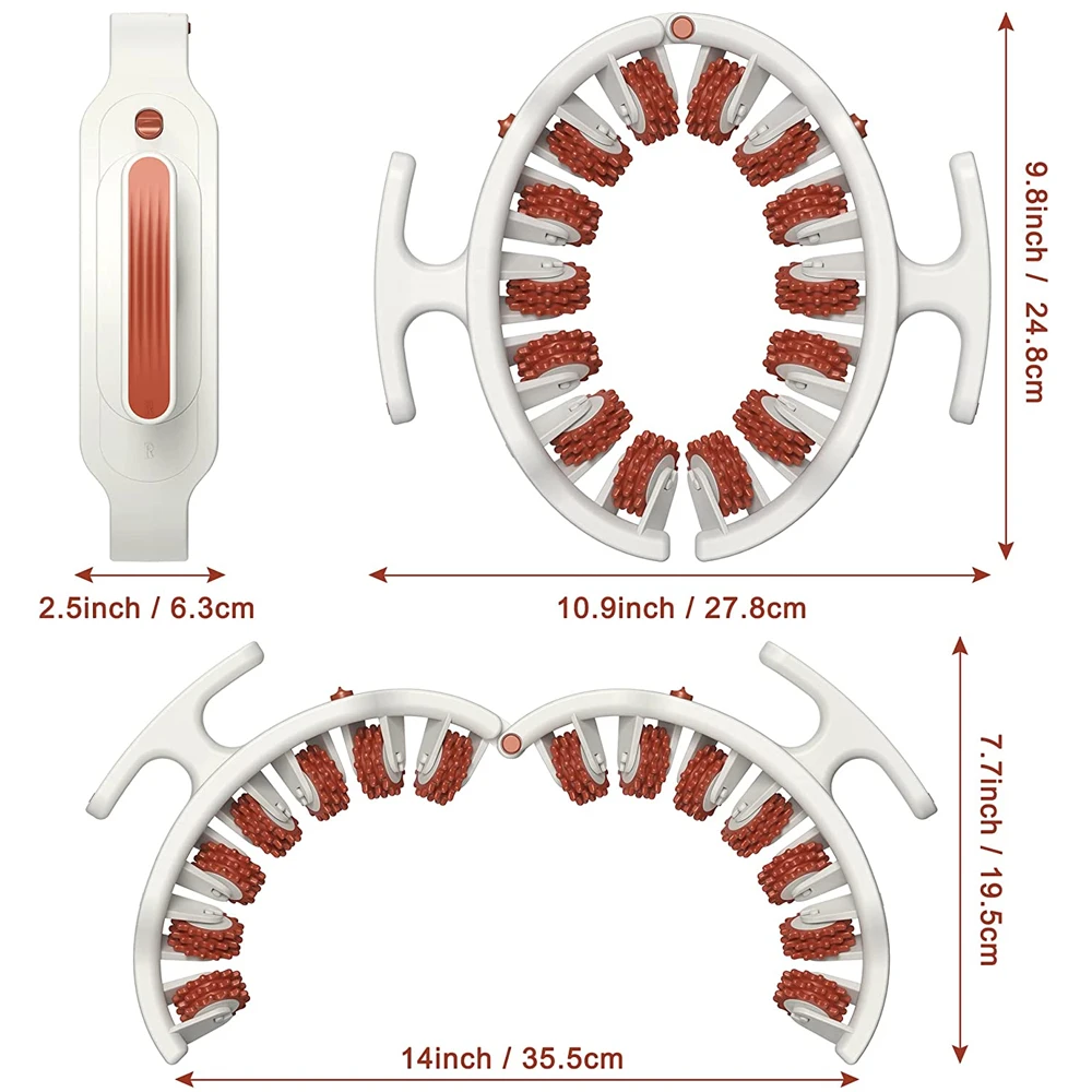 Rodillo masajeador redondo para cintura, anillo para músculos abdominales, Clip para pierna, tubo de estufa para limpiar el meridiano, masaje