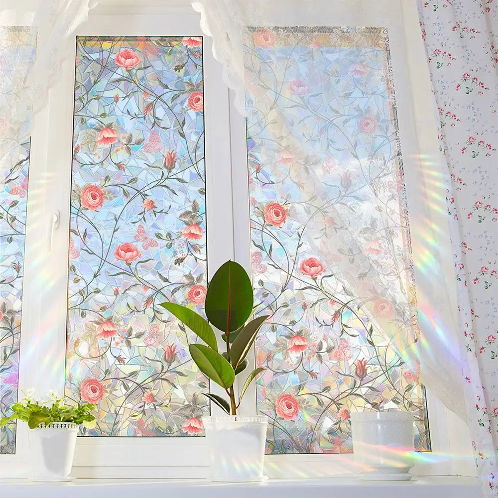 Multicolor Window Privacy Film Electrostatic Ornament Sun Catcher Glass Sticker DIY Accessoires Static Cling Static Decals