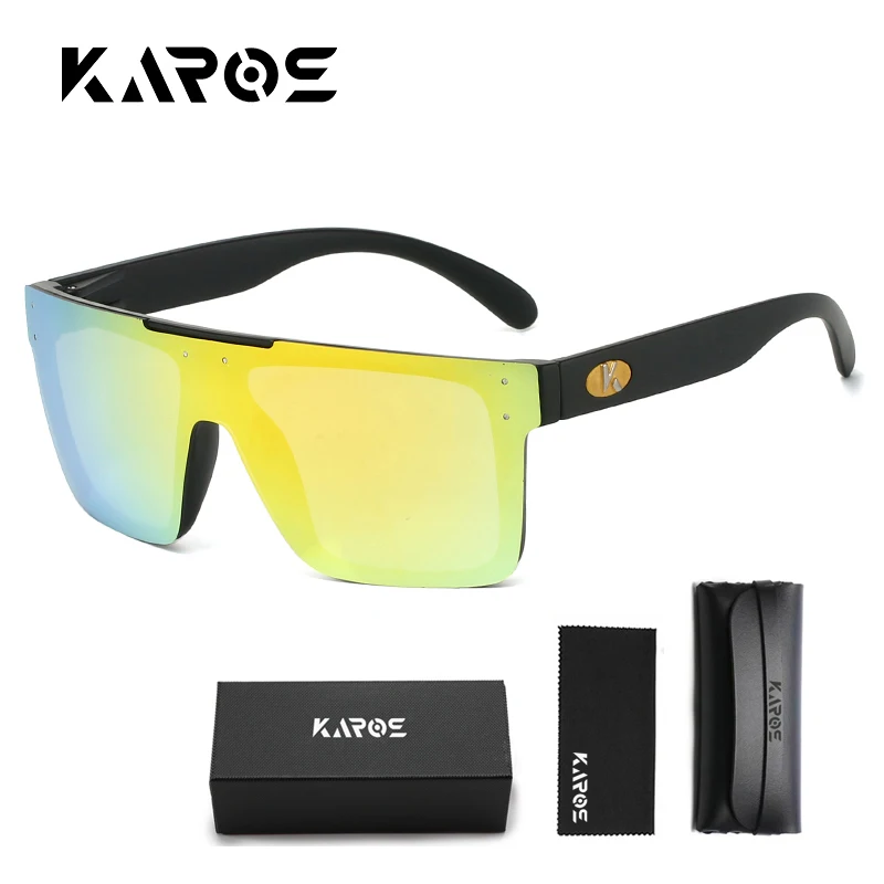Karos Radfahren Sonnenbrillen UV400 Schutzbrille Laufen Angeln Fahren Baseball Sportbrille Straßenreiten Brillenbox