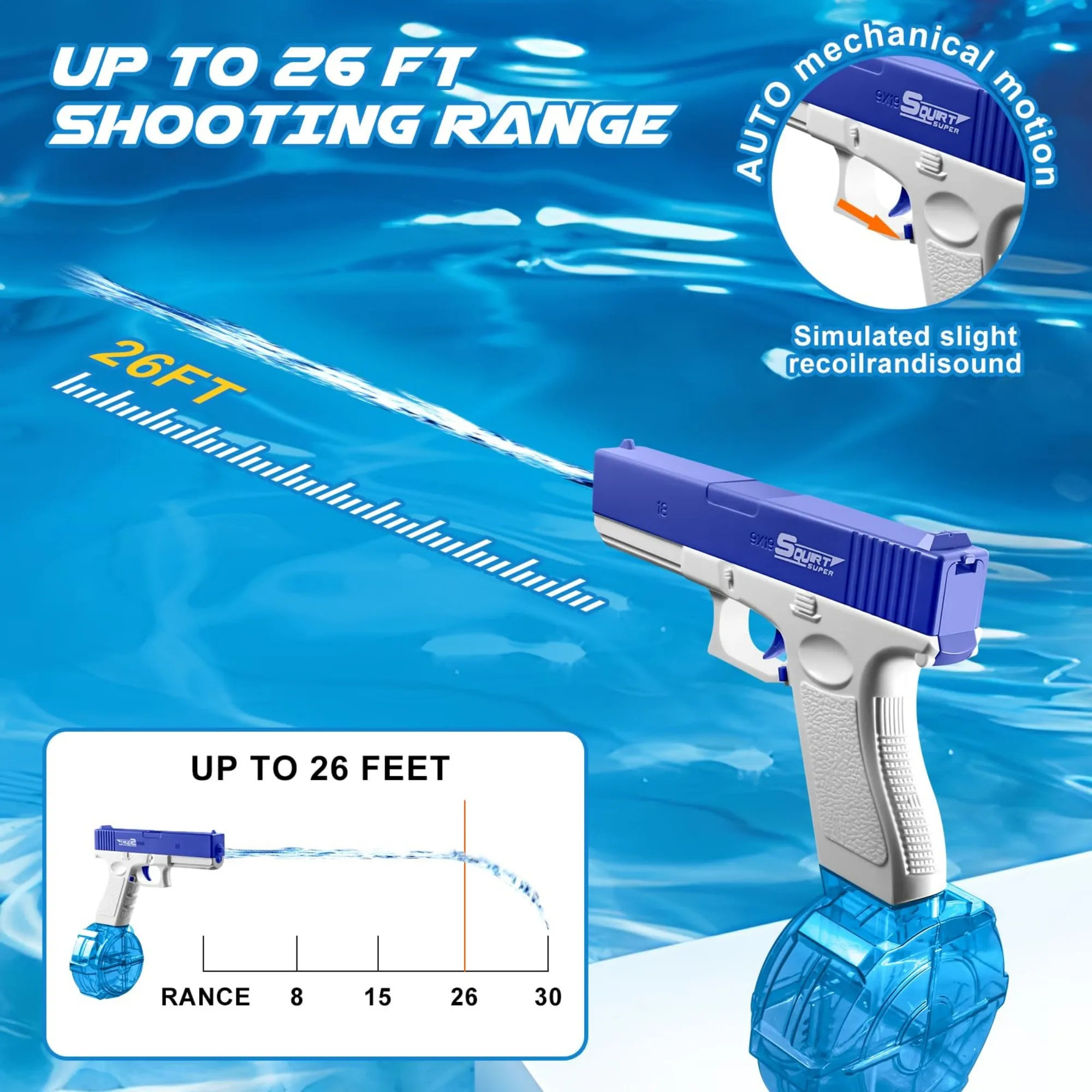 

Electric Water Gun Toy, 434CC+58CC Powerful Squirt Gun for Kids, Children’s Day Gift, Perfect for Summer Water Fun