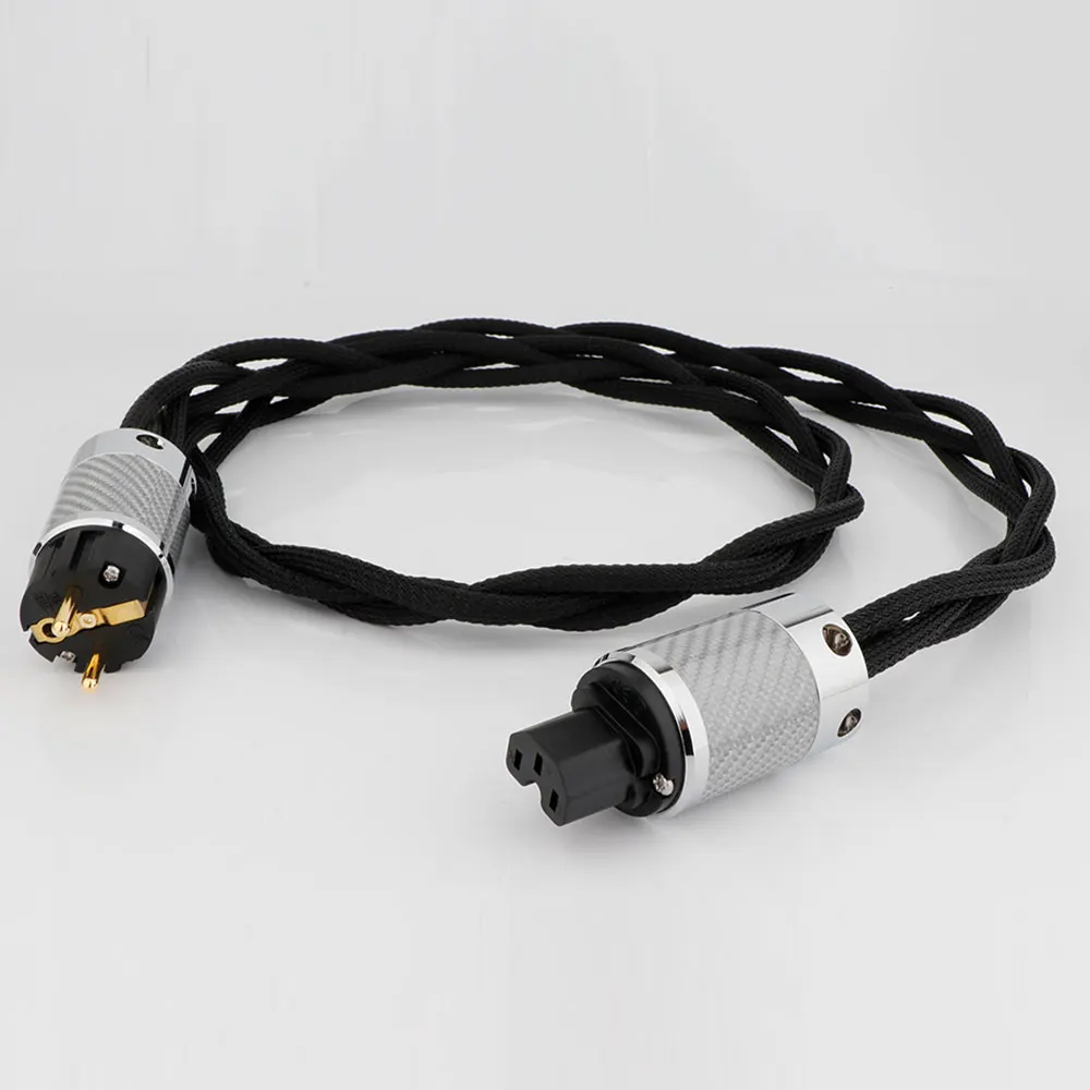 

3Cores 5N OCC Copper Wire Sleeves Braided Audiophile US&EU&AU AC Audiophile HIFI Power Cable For Amplifier DAC filter