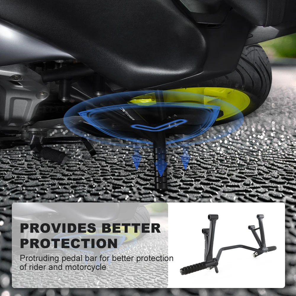 مساند قدم خلفية وحيلة الساعة 12 لـ Kawasaki ZX-4RR & ZX4R 2023 2024 2025 قفص فرعي للدراجة النارية مع قفص فرعي وحلقة كشط