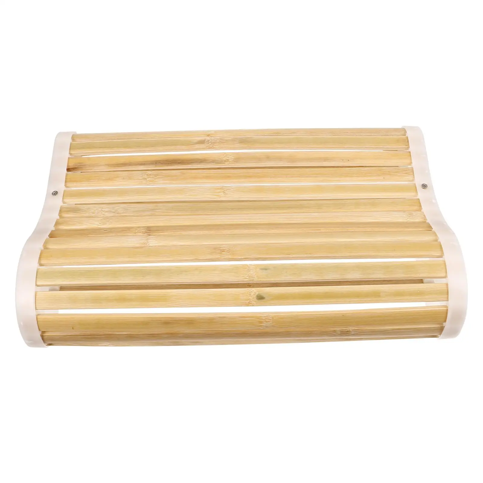 

Bamboo Pillow 27x40cm 6-8cm Hollow Cooling Neck Rest Bath Pillow for Seniors Health Care Travel Steam Room Bamboo Mat Cushion