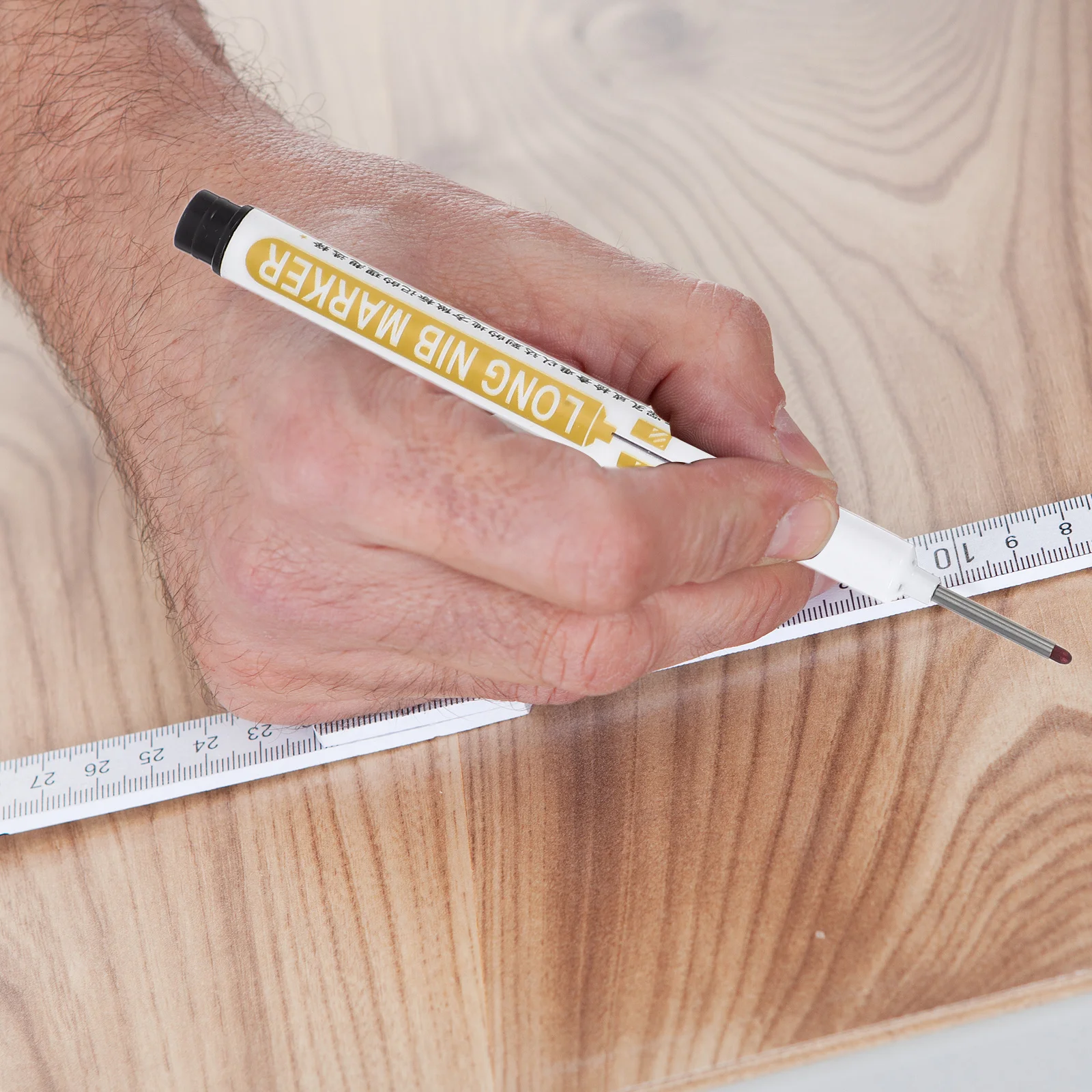 

6Pcs Woodworking Marker Pen Precision Marking Deep Hole Construction Carpenter Ink Long Tip Tools Marking Pen Furniture Markers