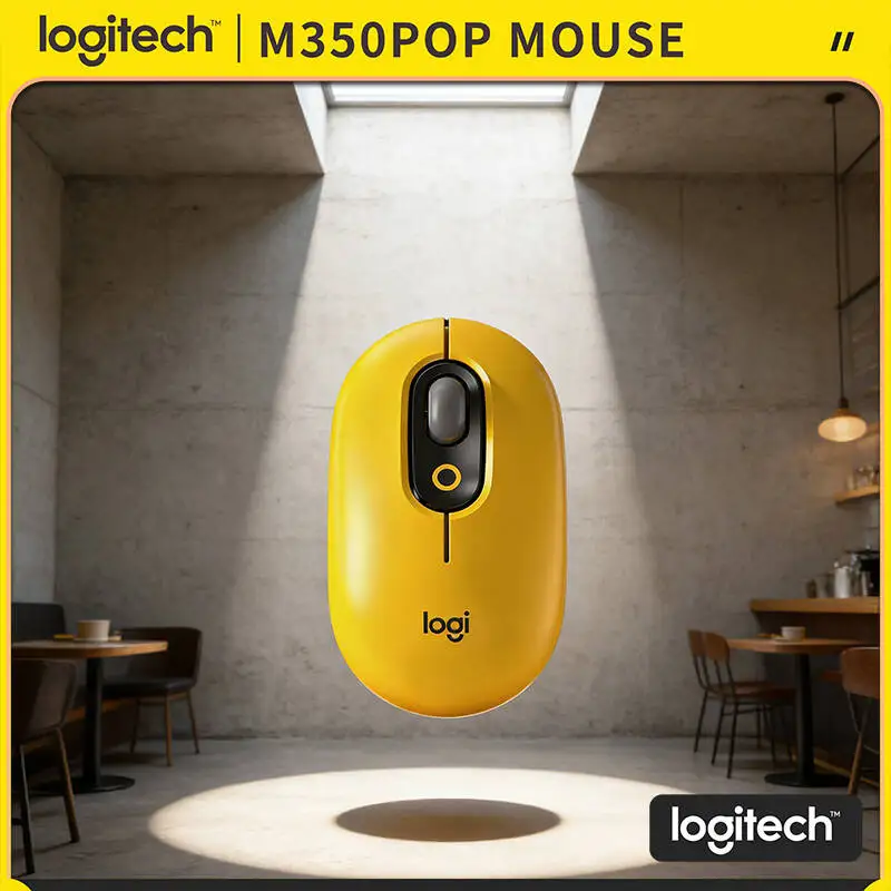 

Портативная мышь Logitech M350 POP Bluetooth USB с на 90% меньшим уровнем шума, 18 месяцев работы от батареи, для дома, повседневного использования и путешествий