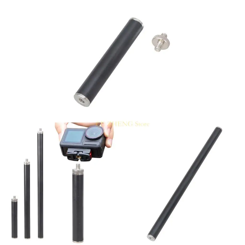 e56b DSLR 카메라 용 e56b 아이언 이중 암 스레드 확장 바 연결로드 1/4 남성 어댑터와 함께 카미 핑 라이트 레코더