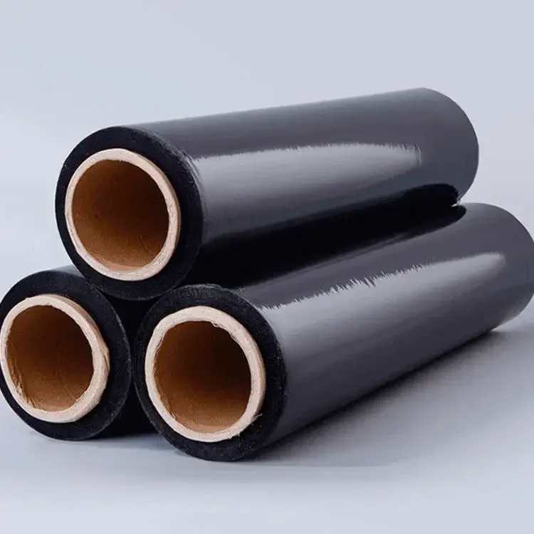 PE Black Stretch Film Industrial Packaging Cling Film Packaging Stretch Film New Material Strong Tensile Protection Privacy