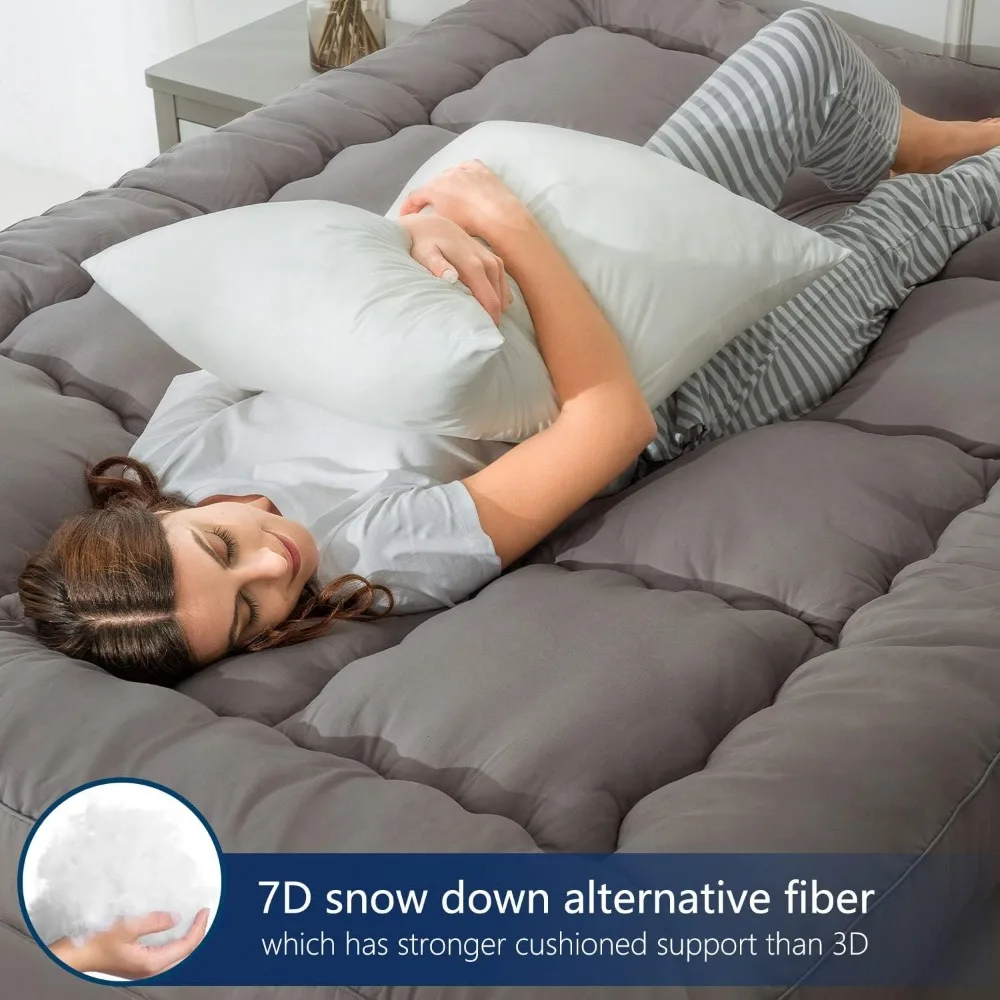 مرتبة مارين مون توبر كوين، غطاء علوي لسرير تبريد القمر البحري، وسادة مرتبة سميكة وناعمة، فندق قطيفة أسفل آل