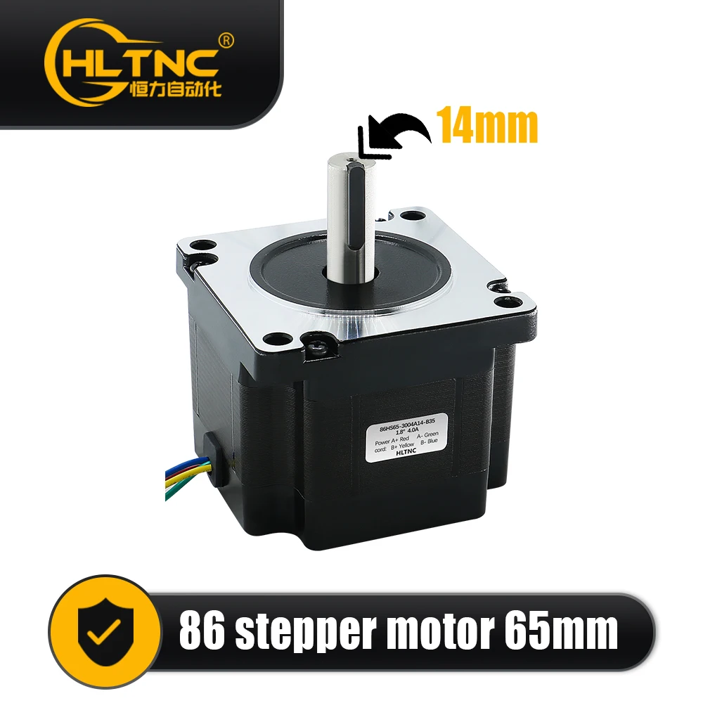 Nema34 Stepper Motor 86 Flange 86HS65 4A 3.2N.m 457ozin DC Engine With 4 lead 1500RPM For CNC Router