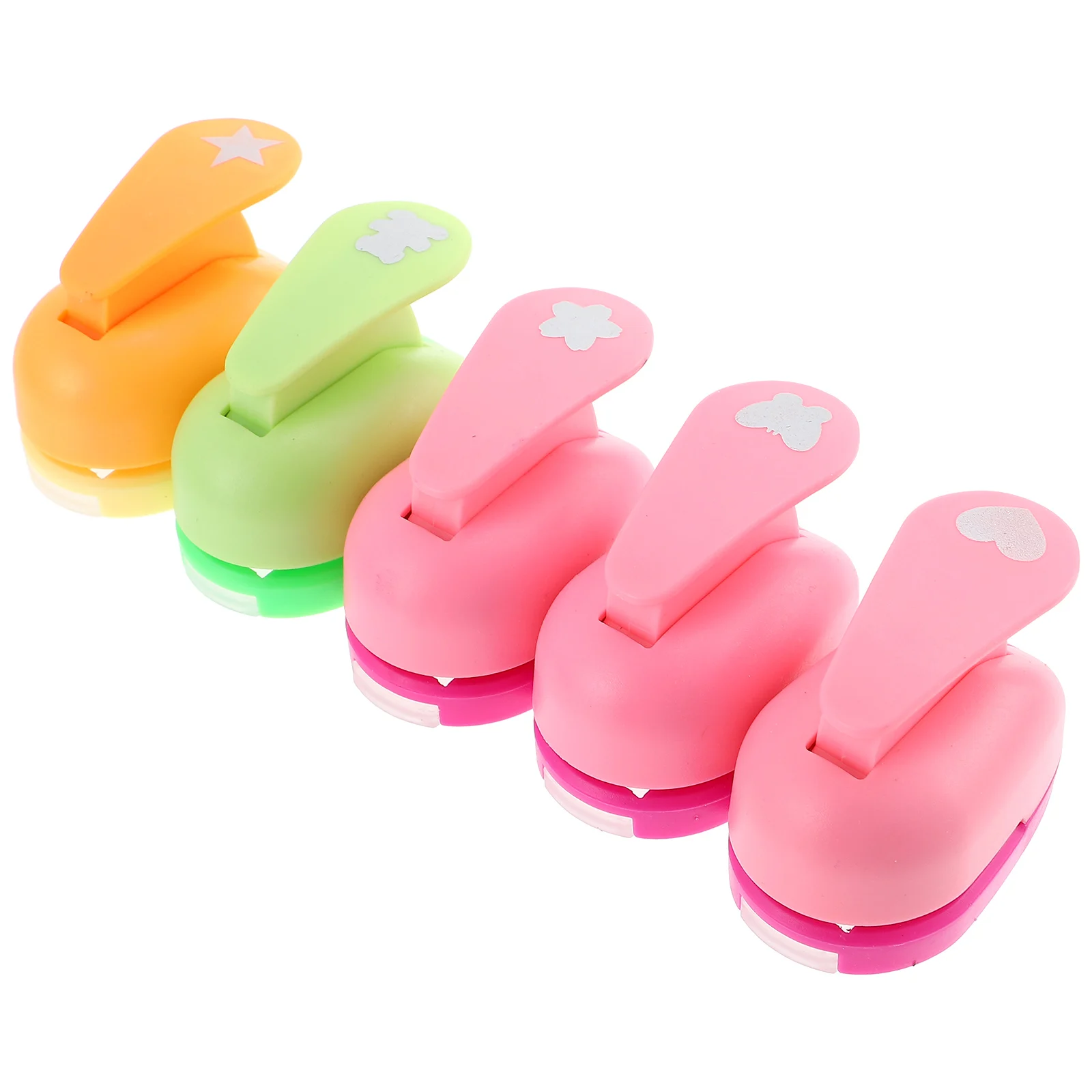 5Pcs Household Hole Puncher Cartoon -Function DIY Accessory Portable Durable Easy Use Ergonomic Handle Scrap-Booking