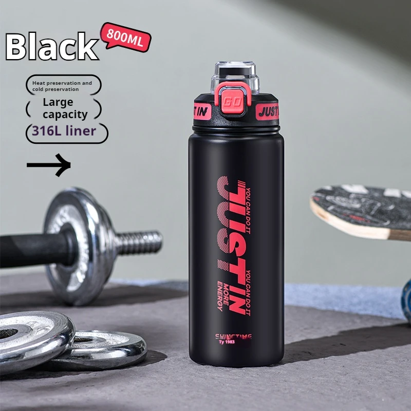 2025 Nuova tazza d'acqua sportiva Tazza termica portatile per uomo e donna di grande capacità Tazza in acciaio inossidabile 316L