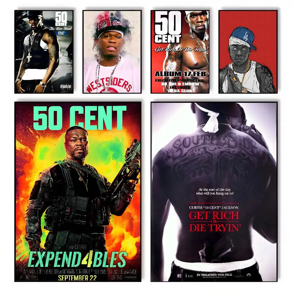 

Pop Hip Hop Rapper 50 Cent 21 Savage Poster canvas HD aesthetic Printing Paper Wall Art for Living Room Bar fashion Home Decor