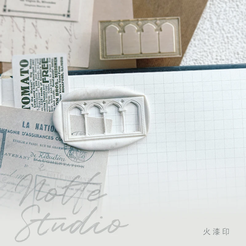 Nieuwe Onregelmatig Vormige Deur Frame Messing Lakzegel Stempel Hoofd 3D Reliëf Envelop Plakboek Uitnodiging Zegellak Handwerk Speelgoed