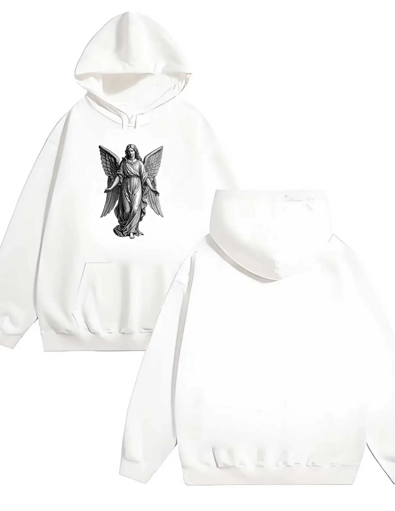 2025 Nuova felpa con cappuccio stampata Liberty Goddess per uomo e donna felpa con cappuccio pesante casual allentata 330G