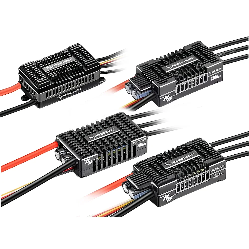 VivaHobbywing Platinum V5 80A 120A 150A 260A Brushless ESC Electric Speed Control Switchable BEC Output For RC Helicopter Fixed-