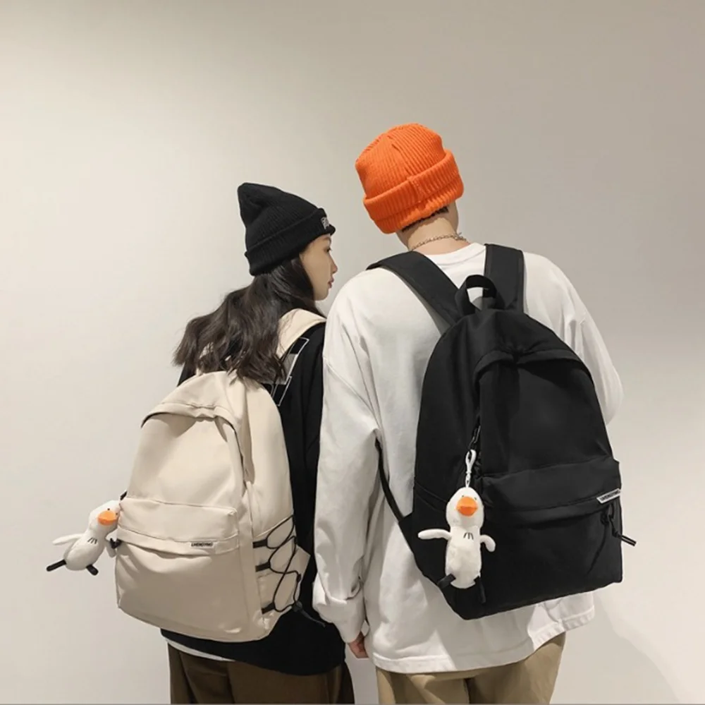 High-end Men's High Quality Computer Backpack Simple Woman Travel Bag Fashion Styling Backpack Cute Duck doll Student Schoolbag