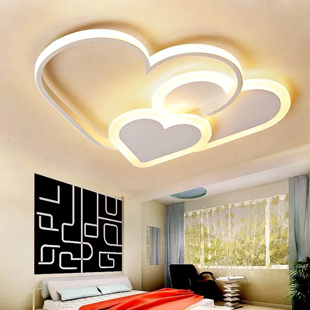 Modern minimalist personalized creative bedroom ceiling light Nordic light luxury LED master bedroom pink romantic light