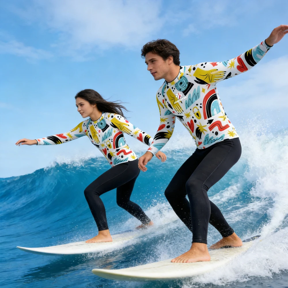 

Men Women Professional High Quality Surfing Apparel Lightweight Breathable Quick Dry Rash Guard Comfortable Surfing Suit