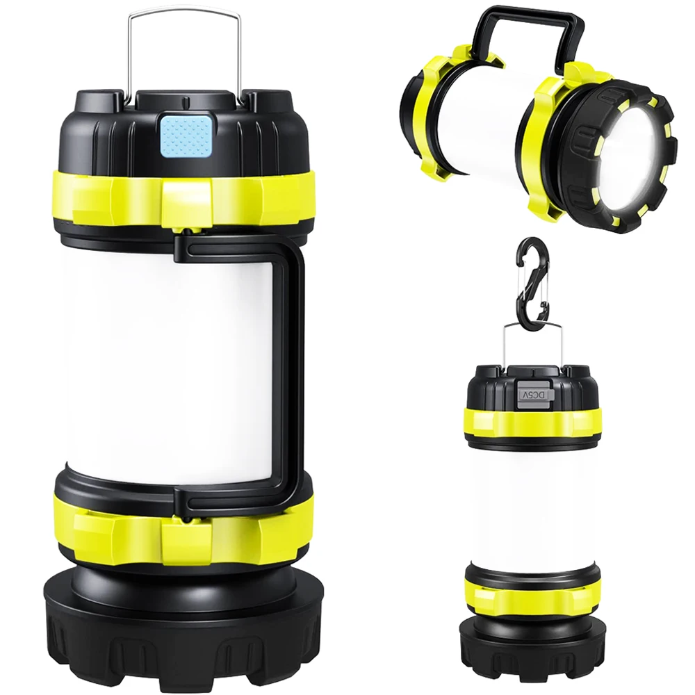 New Camping Lantern Rechargeable Flashlight 3000mAh Power Bank 6 Modes Waterproof Led Lantern Camping Hiking Outdoor Recreations