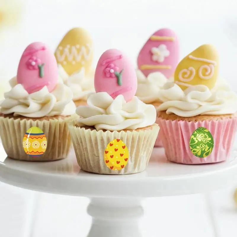 500 шт., пасхальные наклейки для карт