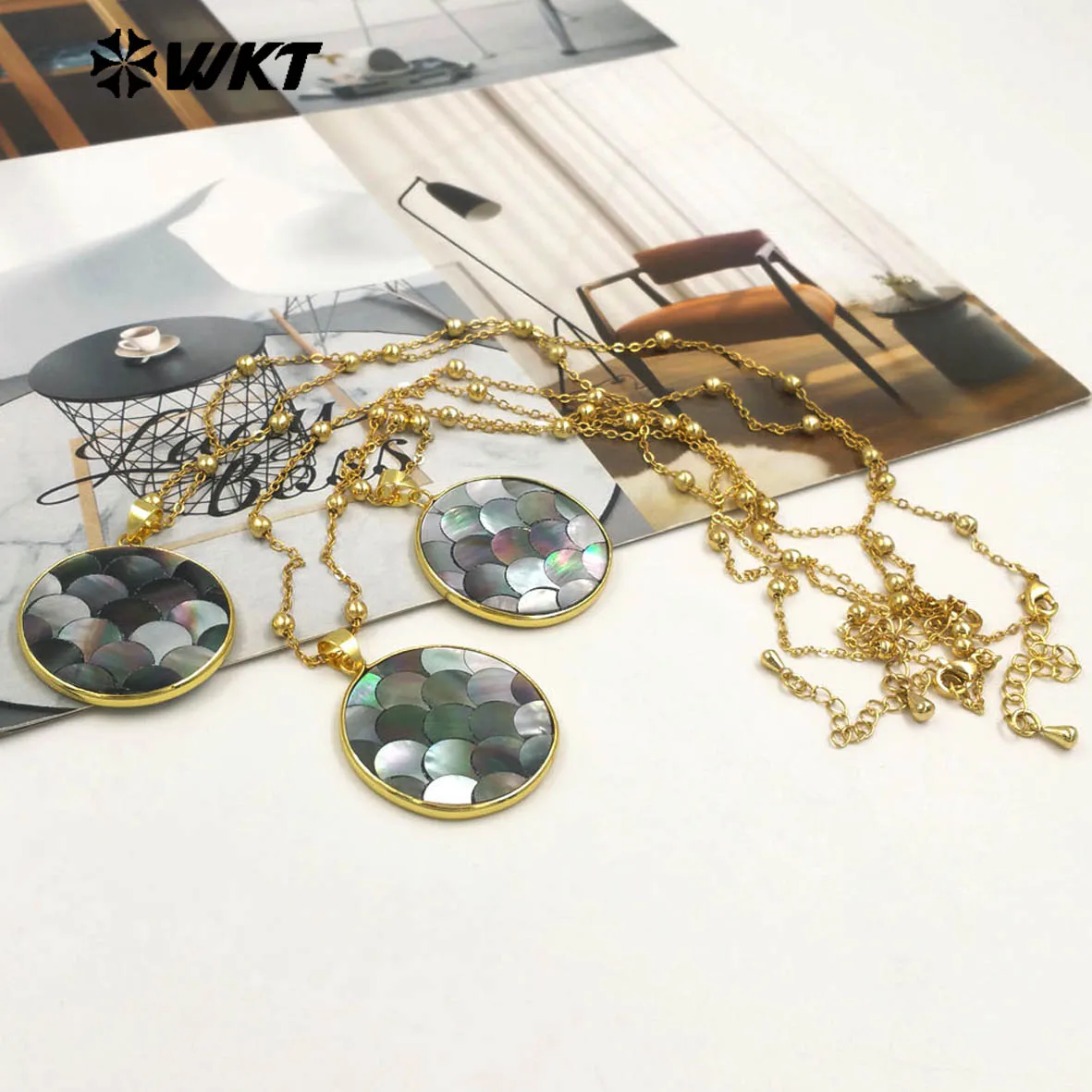 

WT-JN312 Penguin Shell Minority Exquisite Necklace With 18k Real Gold Plated For Girls Precious Gifts