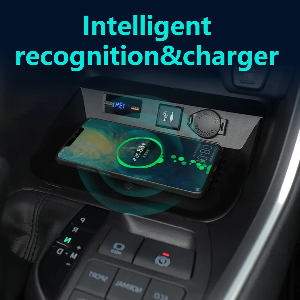 For Toyota RAV4 2019 2020 2021 2022 2023 2024 Wireless Charger Phone Fast Charging Pad  LHD  Interior  Exterior Car  Accessories