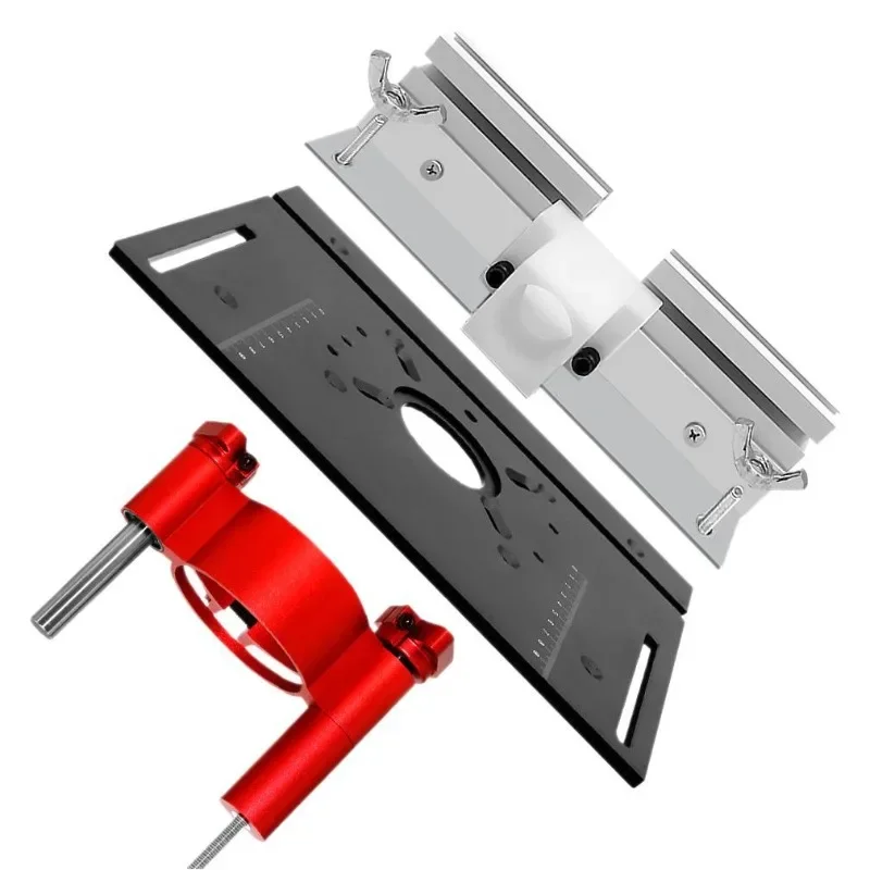 Flip lift base + aluminum alloy flip plate, woodworking table lift table