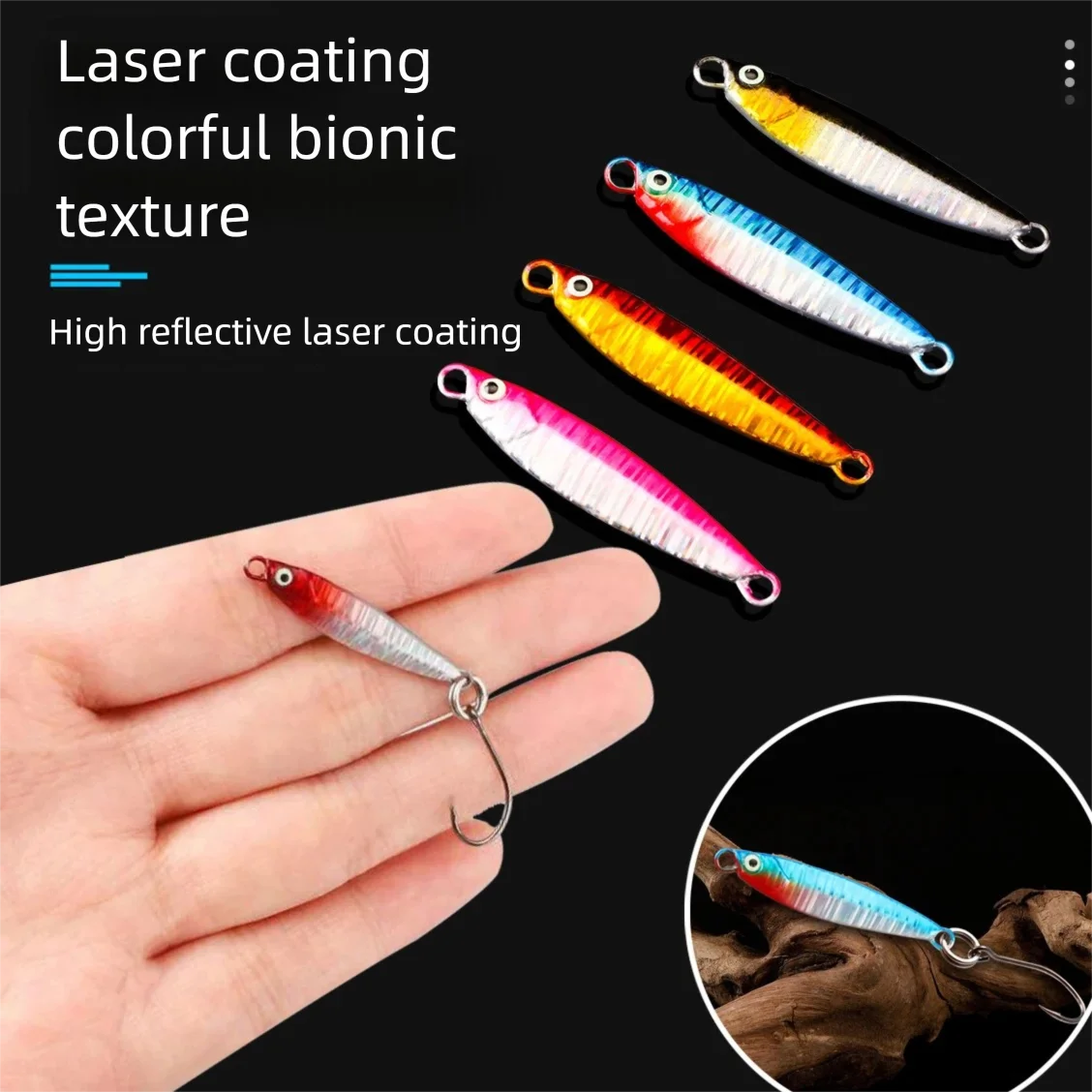 Mini Artificial Micro Sized Iron Plate Bait 2.6cm/1.6g, 3.2cm/3g VIB Lure Metal Cast Jig Spoon Sequin Fishing Lure Tackle Pesca