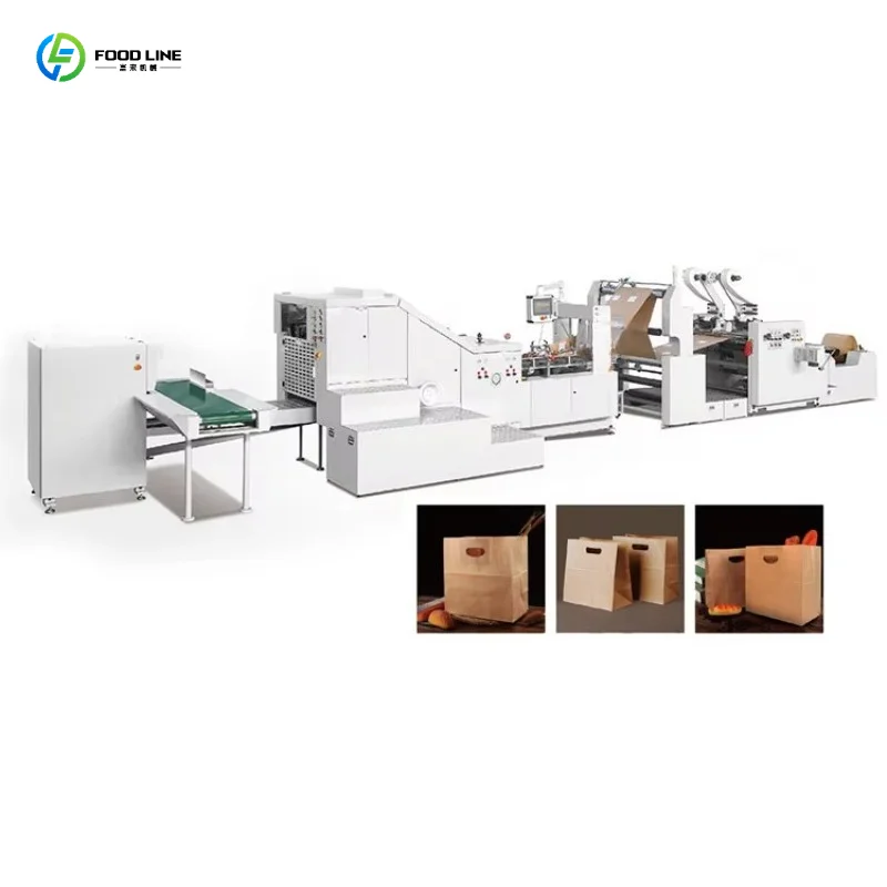 Customized High Quality Paper Bag Creasing Forming Machine Large Flat Bottom Brown Paper Bag Machine