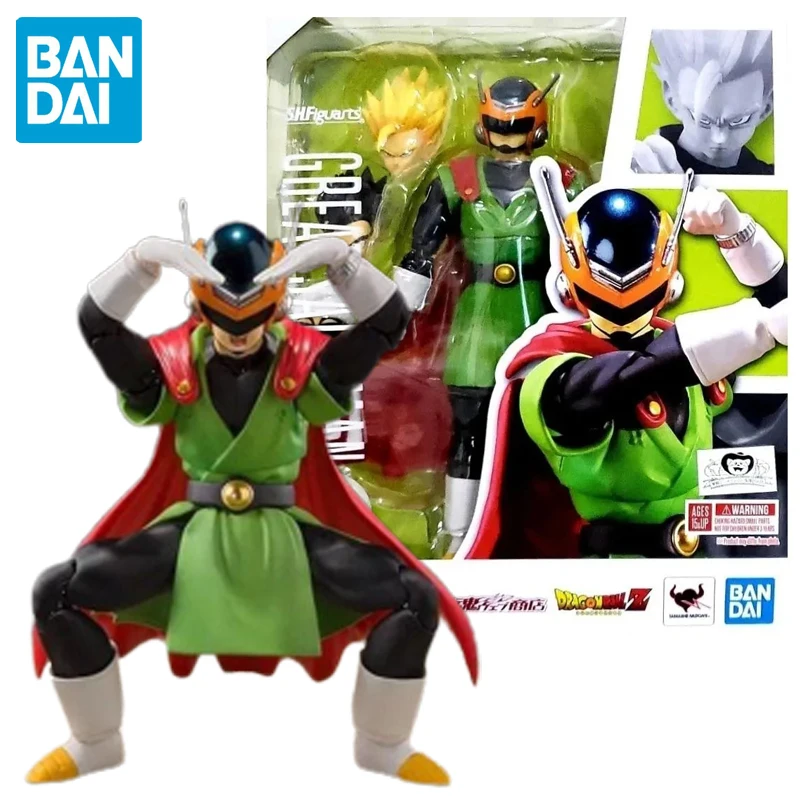 Original Bandai S.h.figuarts Dragon Ball Great Saiyaman Son Gohan Action Figure Anime Statue Collection Model Doll Toys Gift